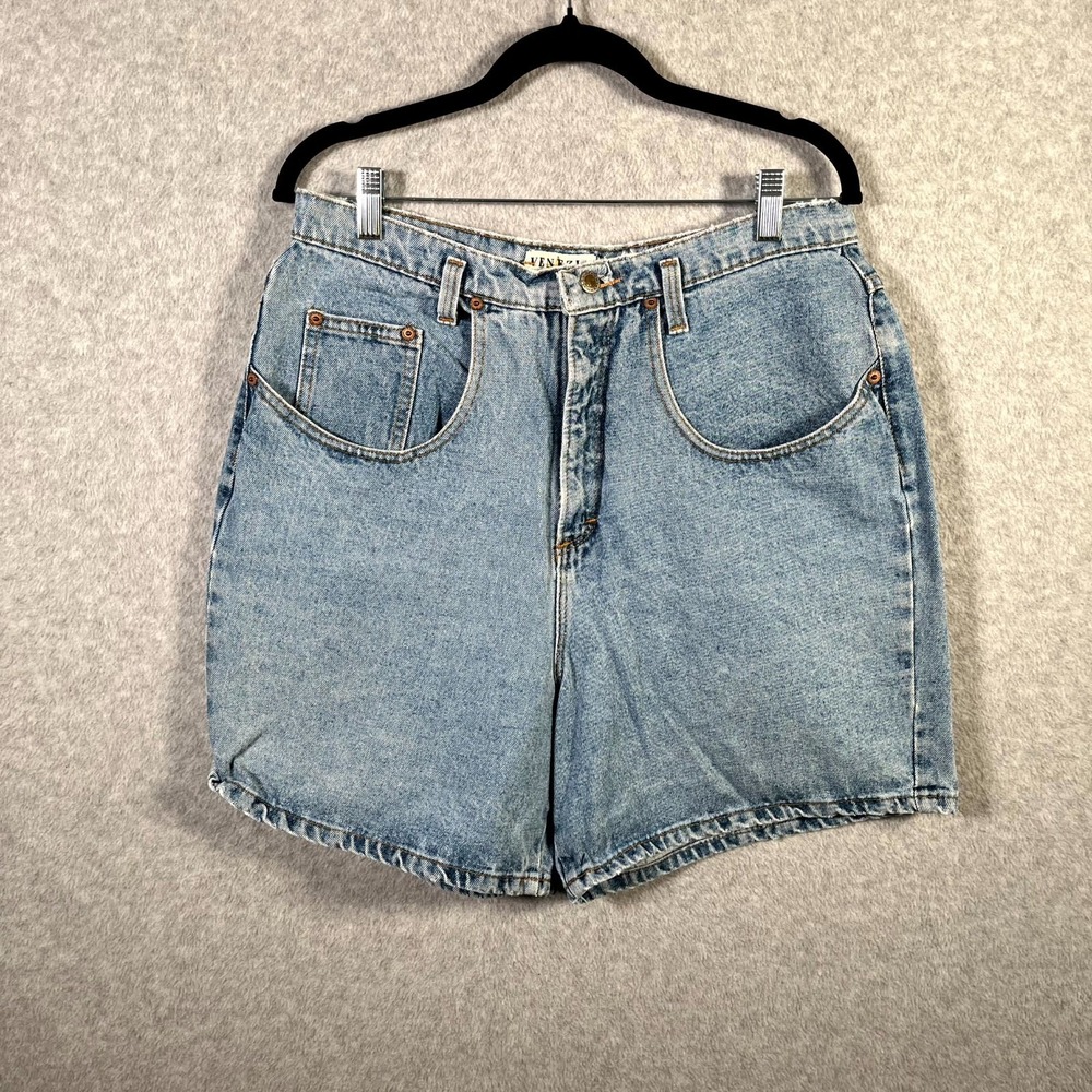 Venezia Wornto Perfection Shorts Womens 16 Blue Denim 5 Pockets Light Wash